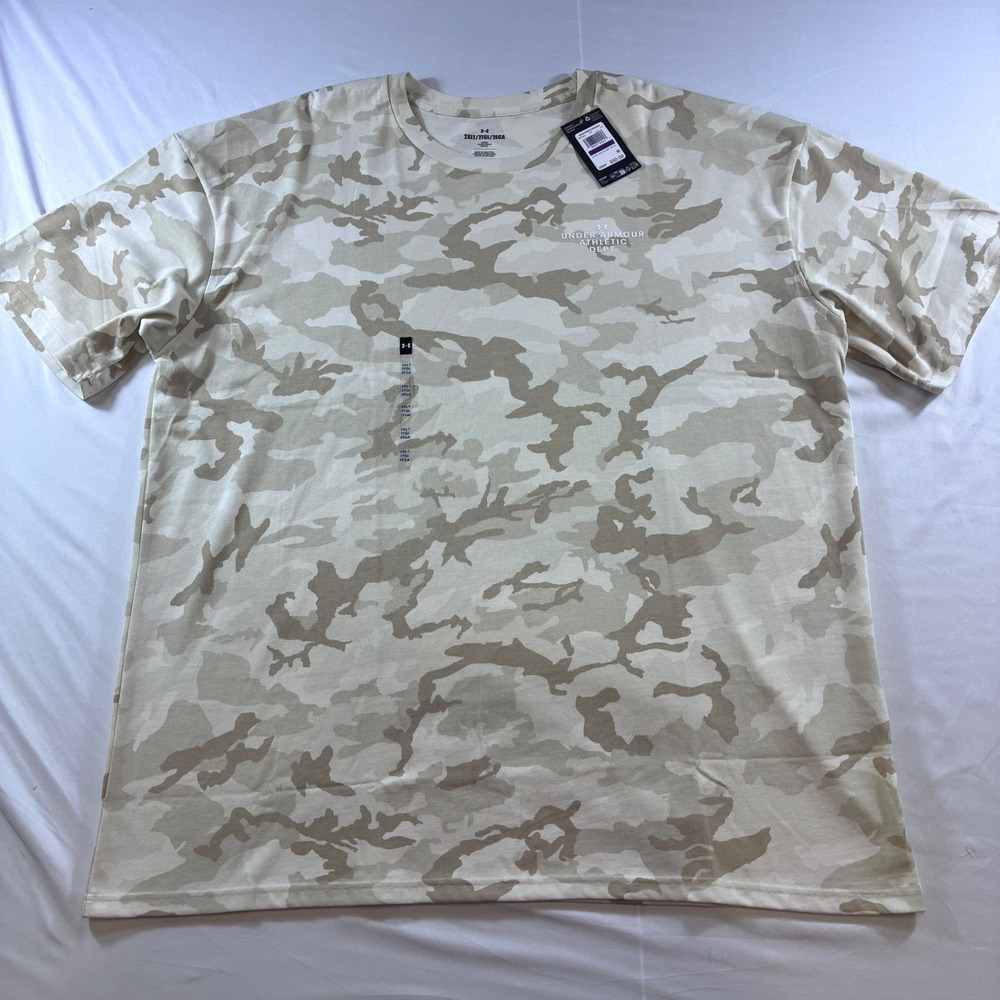 Under Armour Mens 2XLT Camo Athletic Dept Oversized T-Shirt Desert Camouflage